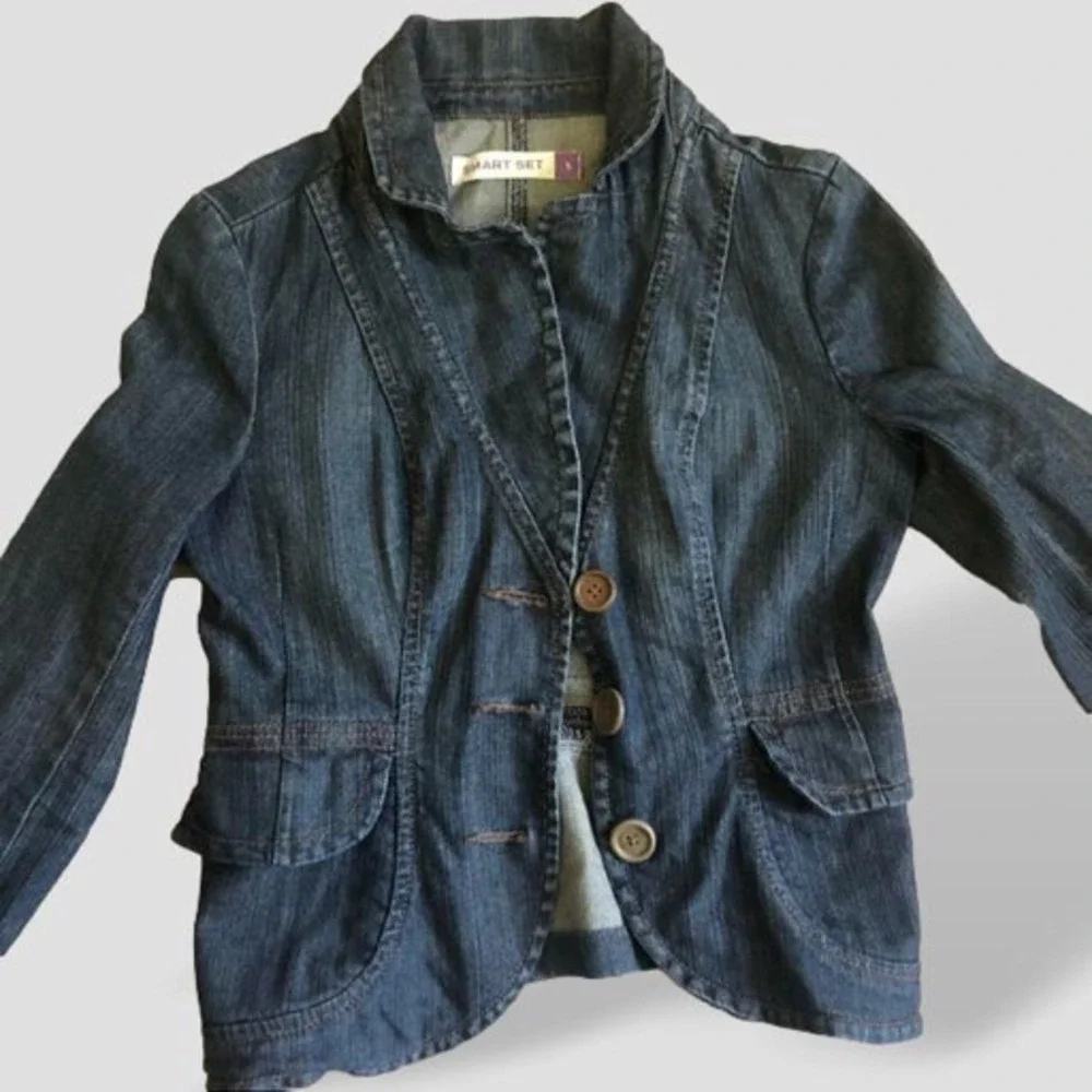 Smart Set denim jean jacket size 8 - Picture 3 of 7
